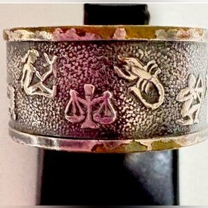 Zodiac Sign Silver Ring